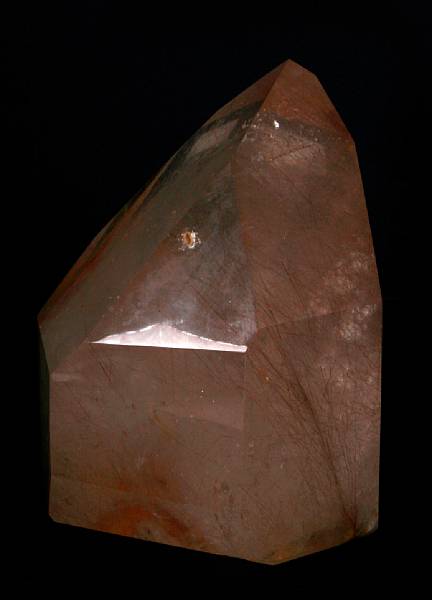 Appraisal: Polished Quartz Crystal Point with Rutile Inclusions height in