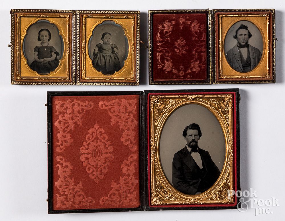 Appraisal: Four ambrotype portraits th c Four ambrotype portraits th c