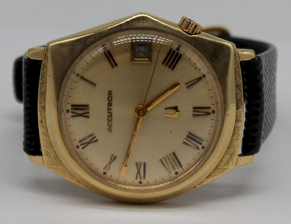 Appraisal: JEWELRY Vintage kt Gold Bulova Accutron Watch Vintage Bulova kt