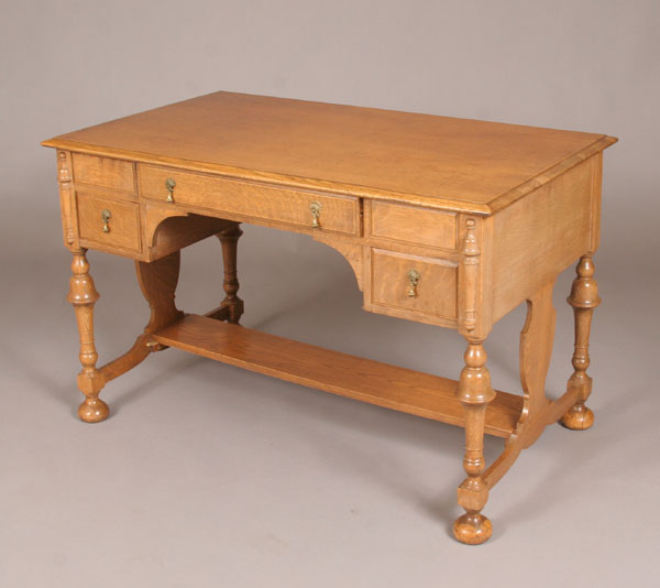 Appraisal: English William and Mary style desk mixed woods three drawers