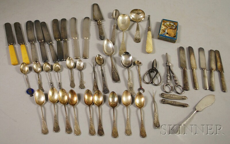 Appraisal: Group of Assorted Mostly Silver-plated Flatware a number of various