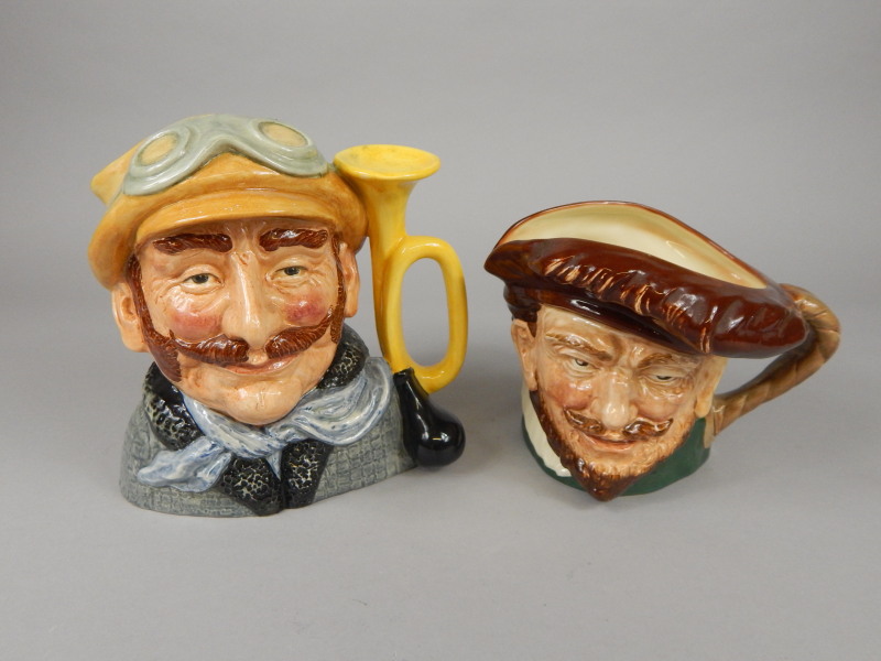 Appraisal: Two large Royal Doulton character jugs Veteran Motorists and Drake