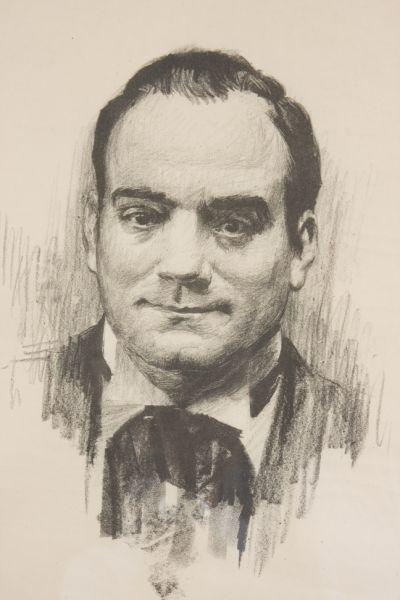 Appraisal: Samuel J Woolf NY - Enrico Caruso lithograph pencil signed