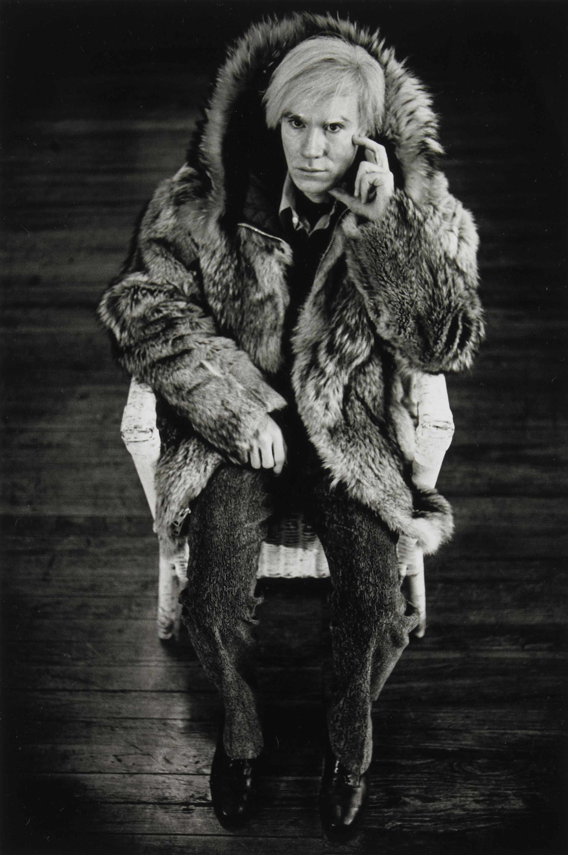 Appraisal: Michael Childers American Andy Warhol Fur Coat Gelatin silver print