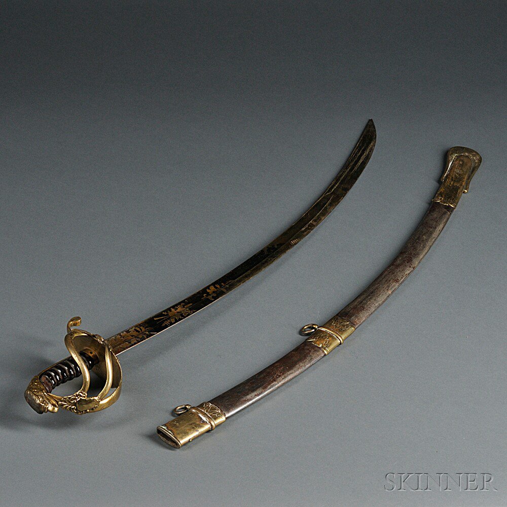 Appraisal: Eagle-pommel Sword with Scabbard c early to mid- th century