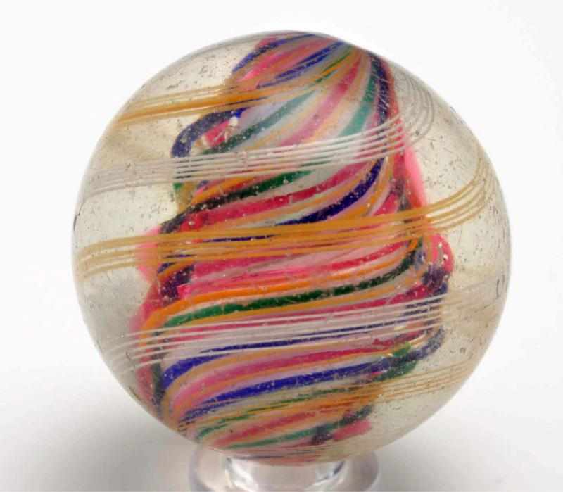 Appraisal: -Stage Solid Core Swirl Marble Description White solid core with