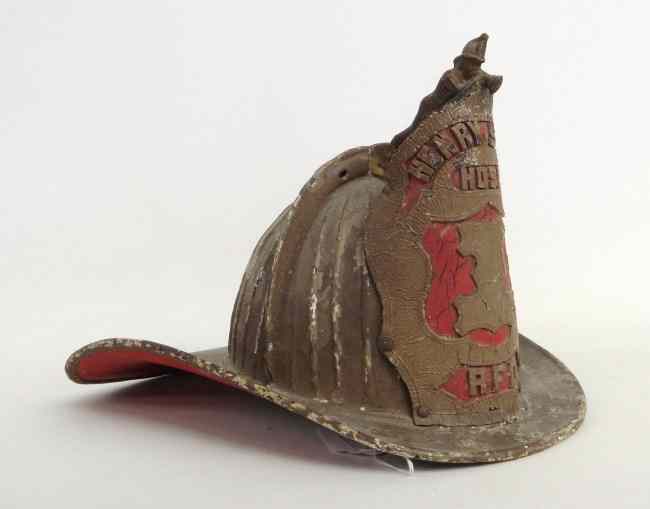 Appraisal: Early fire department fire helmet ''Henry S Kip Hose RFD''