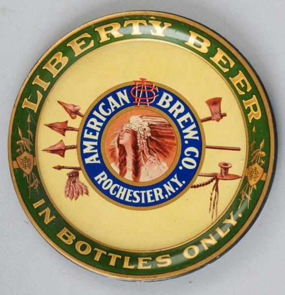 Appraisal: Liberty Beer Tip Tray American Brewing Company Nice graphical Indian