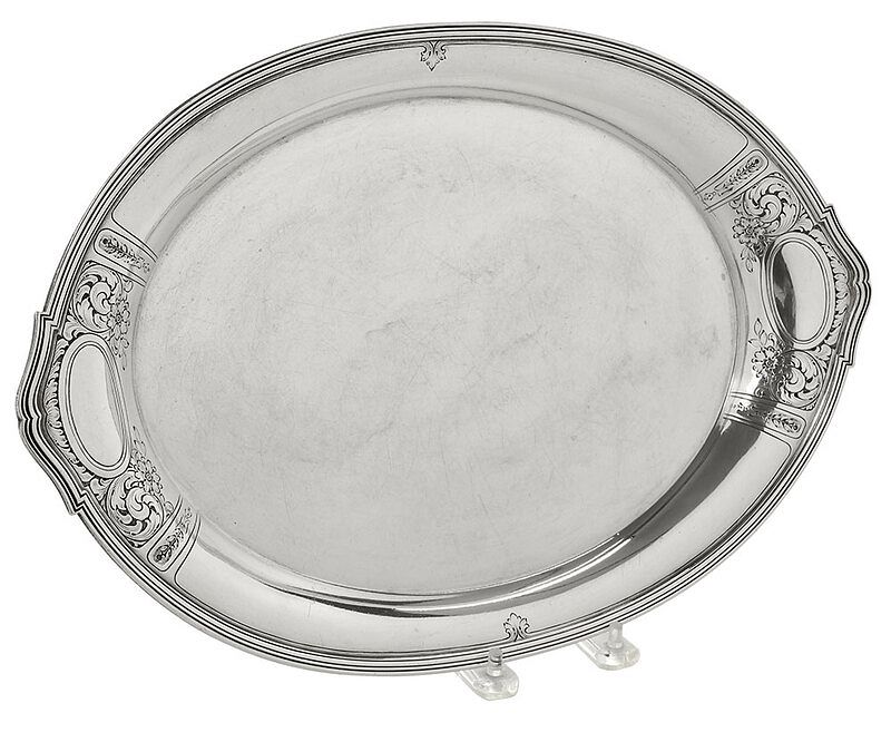 Appraisal: Gorham St Dunstan Sterling Tray American oval form marks for