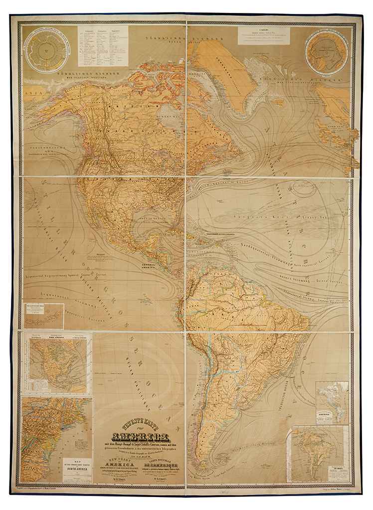 Appraisal: BAUR C F Neueste Karte von America New Chart of