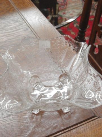 Appraisal: ETCHED GLASS BOWL