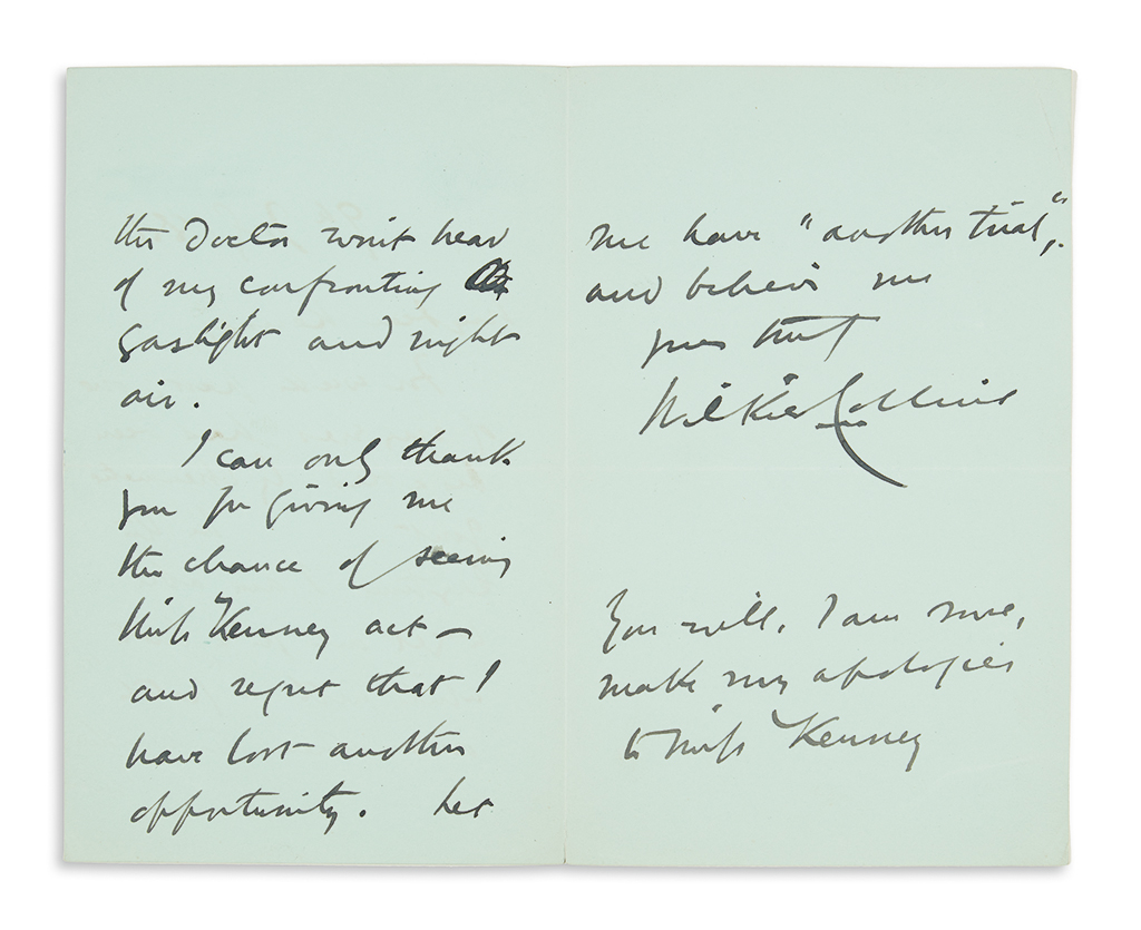 Appraisal: COLLINS WILKIE Group of three Autograph Letters Signed in full