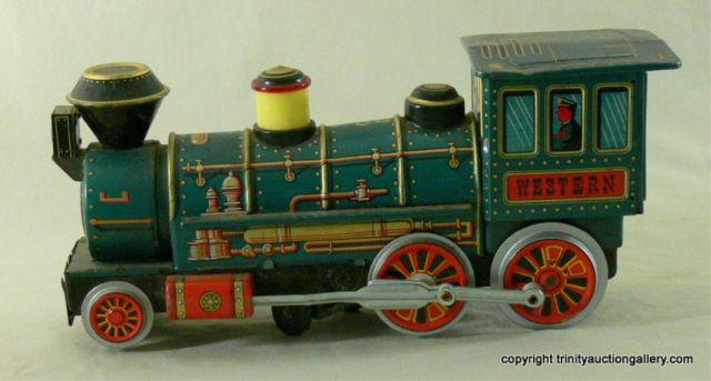 Appraisal: 's Battery Operated Modern Tin Toy Train - Batteries are