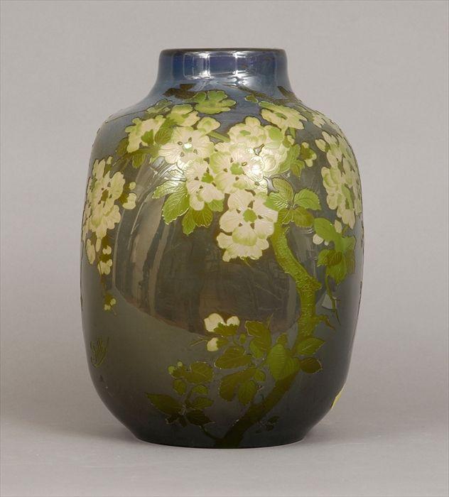 Appraisal: Emile Gall Cameo Glass Vase Signed in in