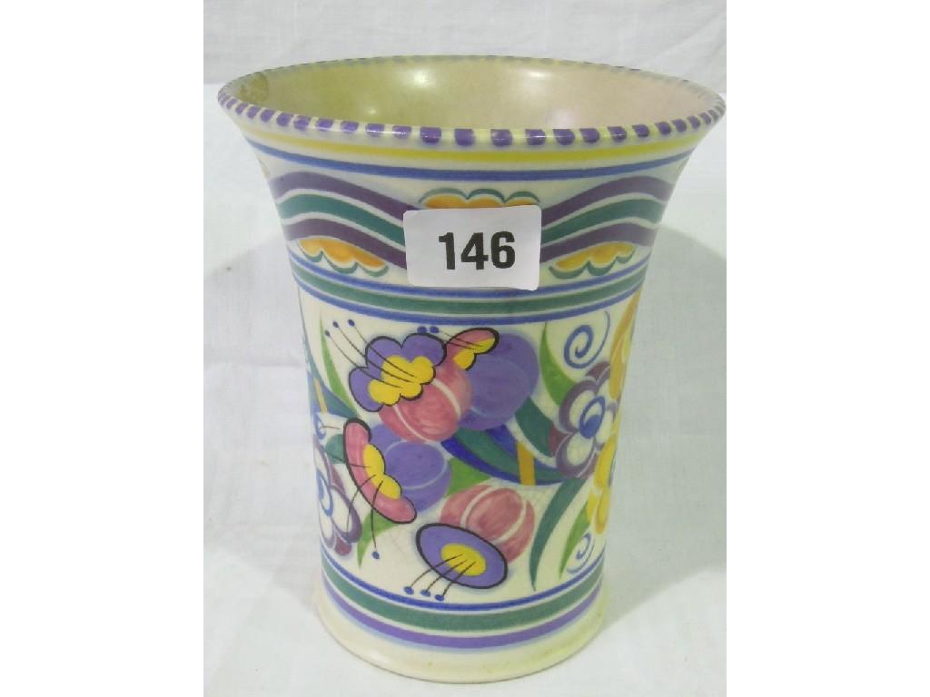 Appraisal: A Poole Pottery traditional YO pattern vase approx cm high