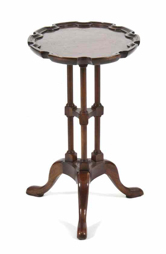 Appraisal: An American Mahogany Candle Stand Baker Historic Charleston Reproduction having