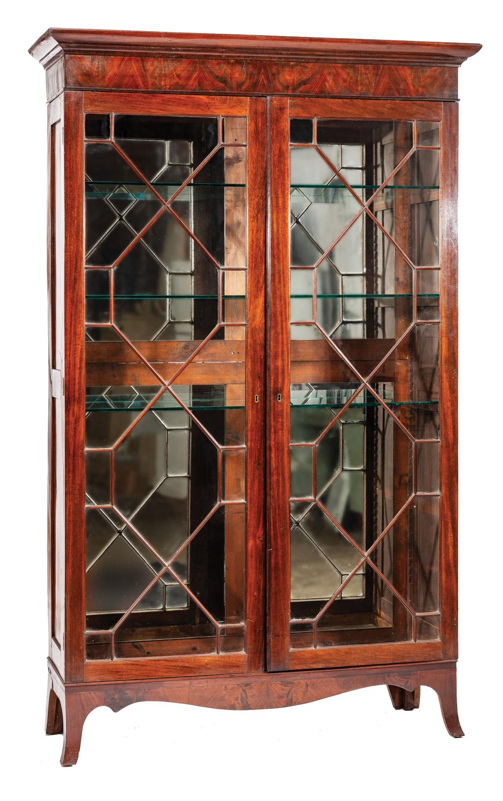 Appraisal: American Federal Mahogany Glazed Bookcase early th c now with