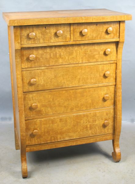 Appraisal: Circa oak tall chest h EST '