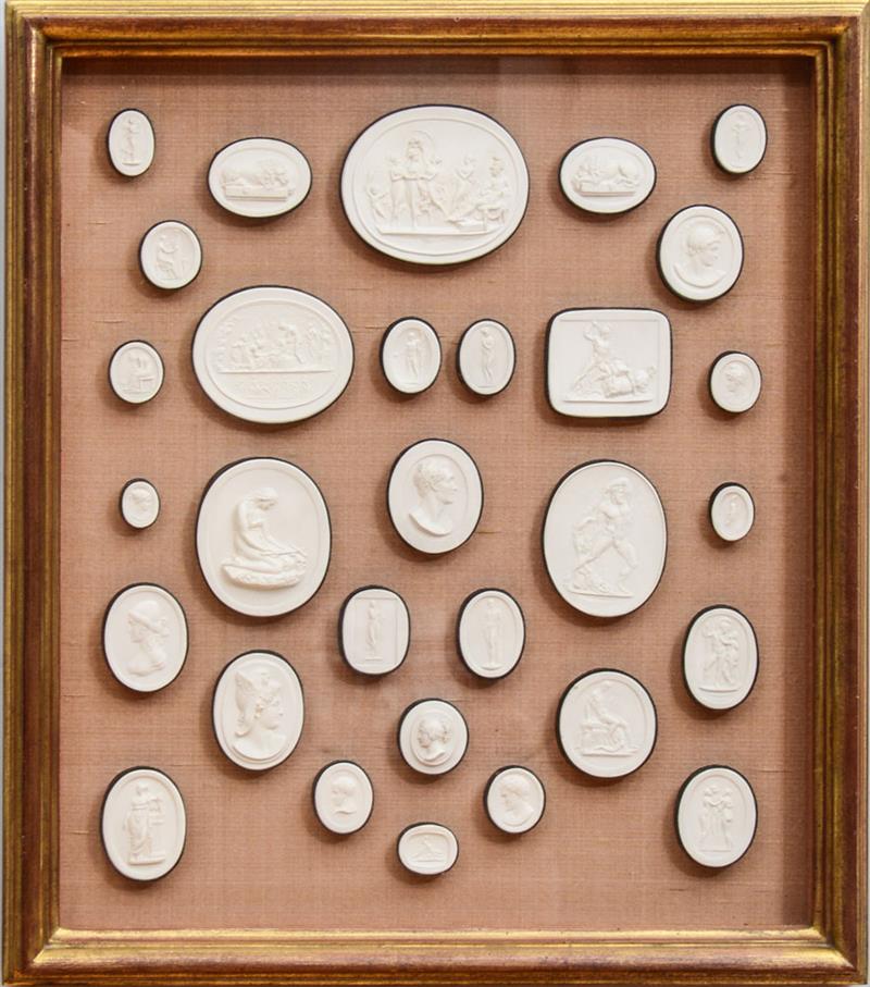 Appraisal: COLLECTION OF THIRTY PLASTER RELIEFS AFTER THE ANTIQUE Including classical