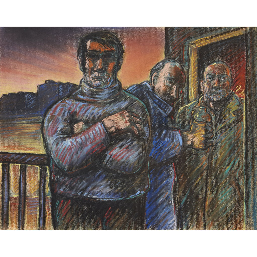 Appraisal: PETER HOWSON SCOTTISH B STUDY FOR EL DORADO Pastel cm