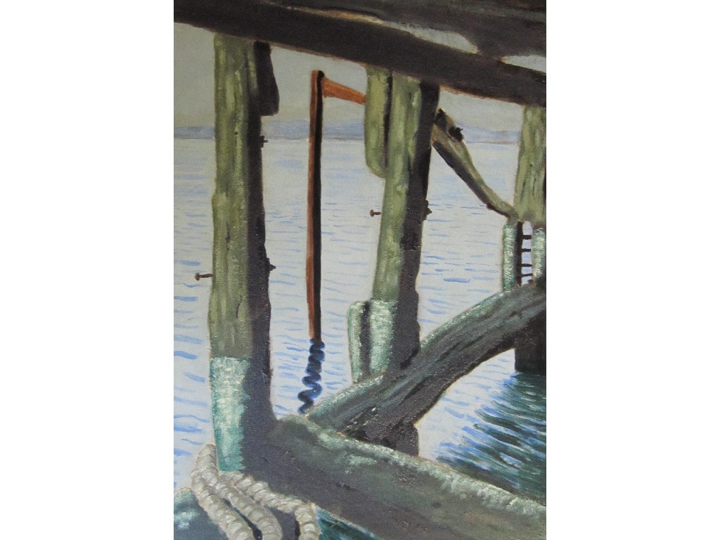 Appraisal: DAVID J MCFARLANE b BENEATH THE PIER Oil on board