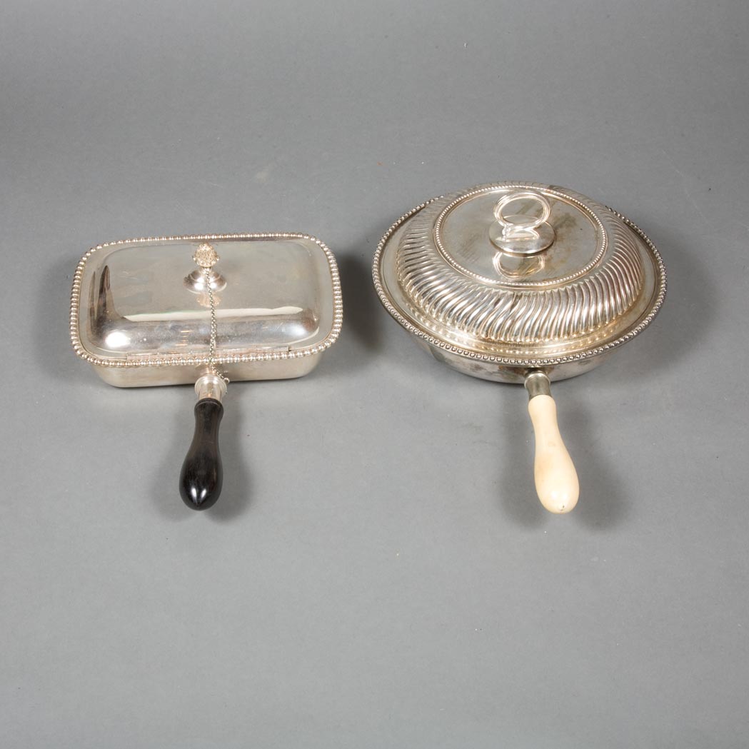 Appraisal: Group of Five Silver Plated Chaffing Dishes