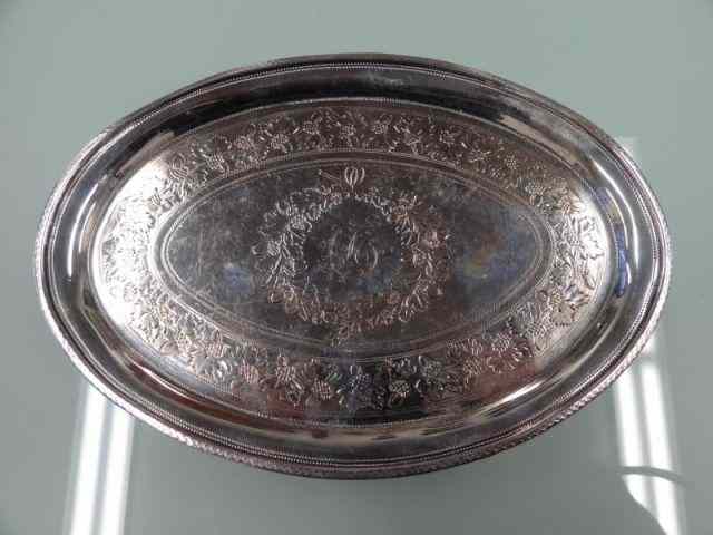 Appraisal: Silver Small Hallmarked Georgian Tray A footed tray with floral