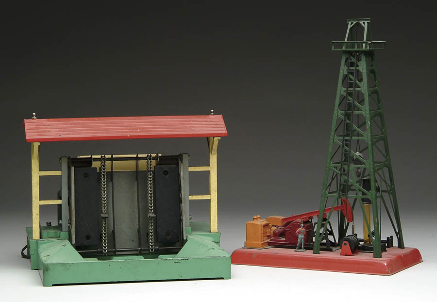 Appraisal: LOT OF LIONEL ACCESSORIES Consisting of Oil derrick and pump