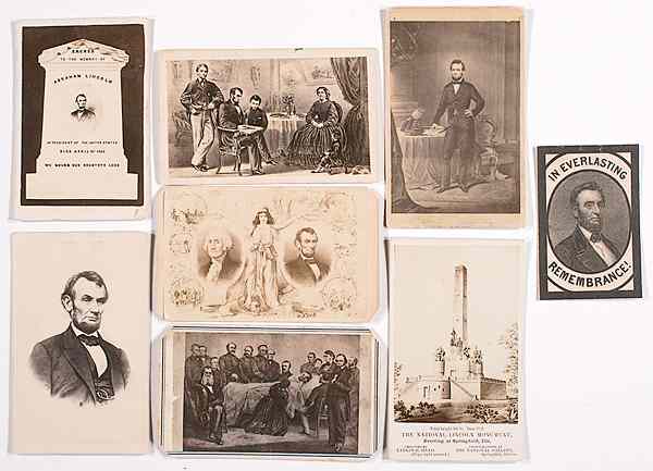 Appraisal: Political Americana - Lincolniana Abraham Lincoln Memorial CDVs Lot of