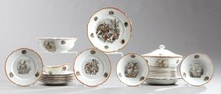 Appraisal: Twenty-Eight Piece Set of French Ceramic Dinnerware th c by