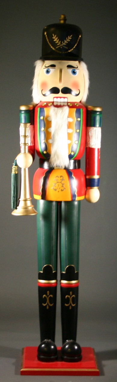 Appraisal: Large modern trumpet guard nutcracker Composition '