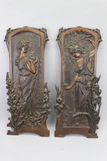 Appraisal: Antique Bronze Plaques Antique European Figural Bronze Plaques - Makers