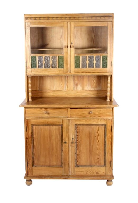 Appraisal: Dutch Pine Two-Part Cupboard th Century Featured in this lot