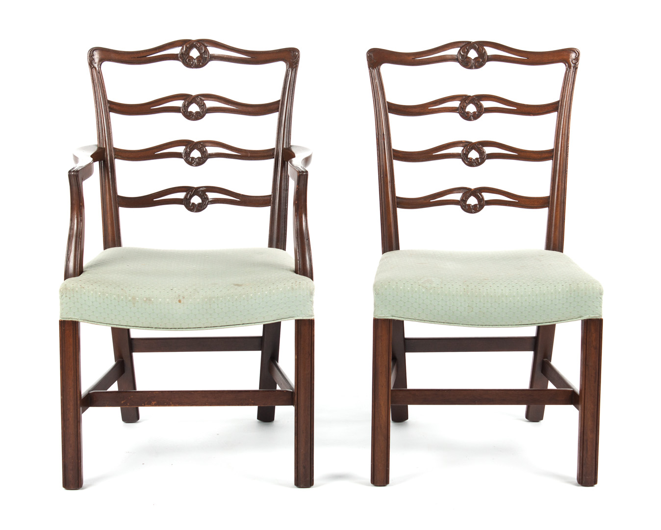 Appraisal: Eight Federal style mahogany dining chairs th century comprising two