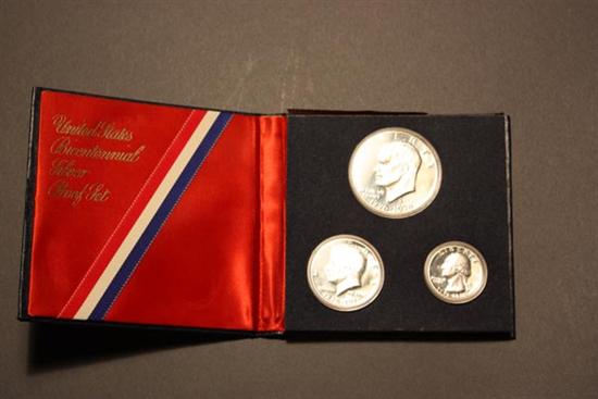 Appraisal: United States Bicentennial silver proof set Dollar half-dollar quarter