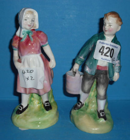 Appraisal: Royal Doulton Figures Jack HN and Jill HN