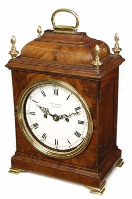 Appraisal: A George III mahogany repeating bracket clock with a verge