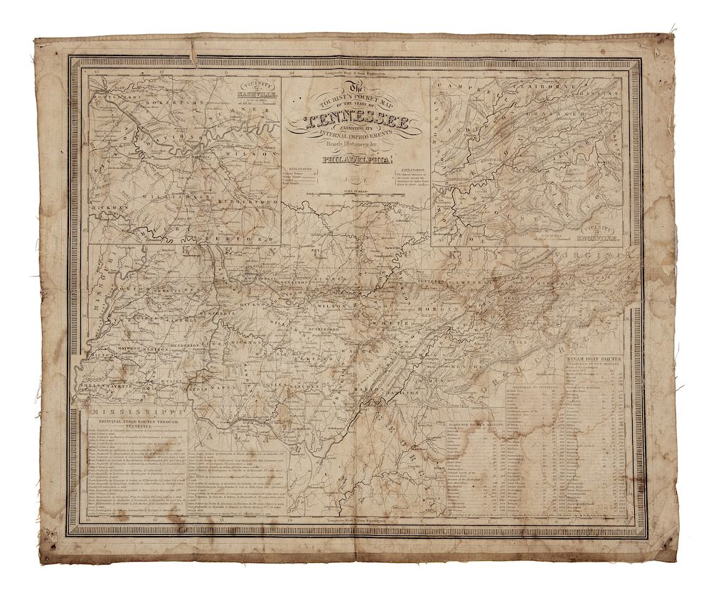 Appraisal: NORTH AMERICA A group of engraved maps of Tennessee and