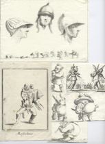 Appraisal: Jacques Callot French - This lot of engravings features Gobbo