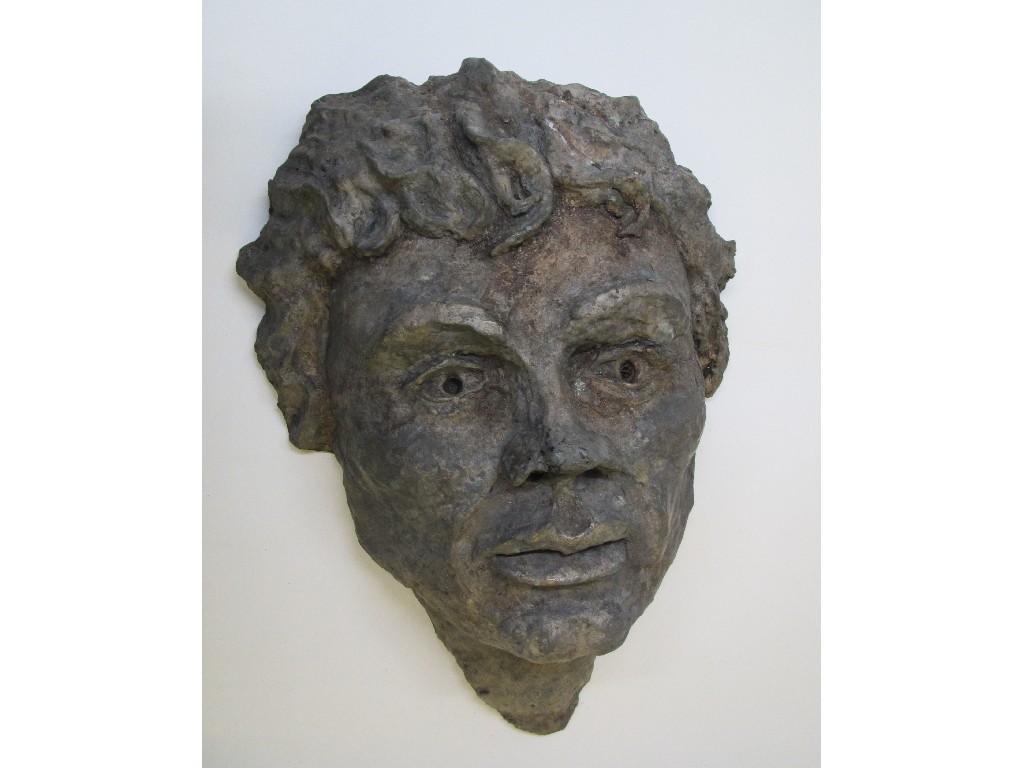 Appraisal: COLIN STOKES A BRONZE MASK OF A YOUNG MAN cm