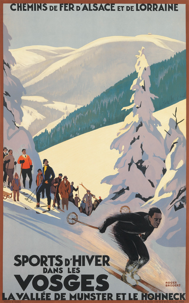 Appraisal: ROGER BRODERS - SPORTS D'HIVER DANS LES VOSGES Circa x