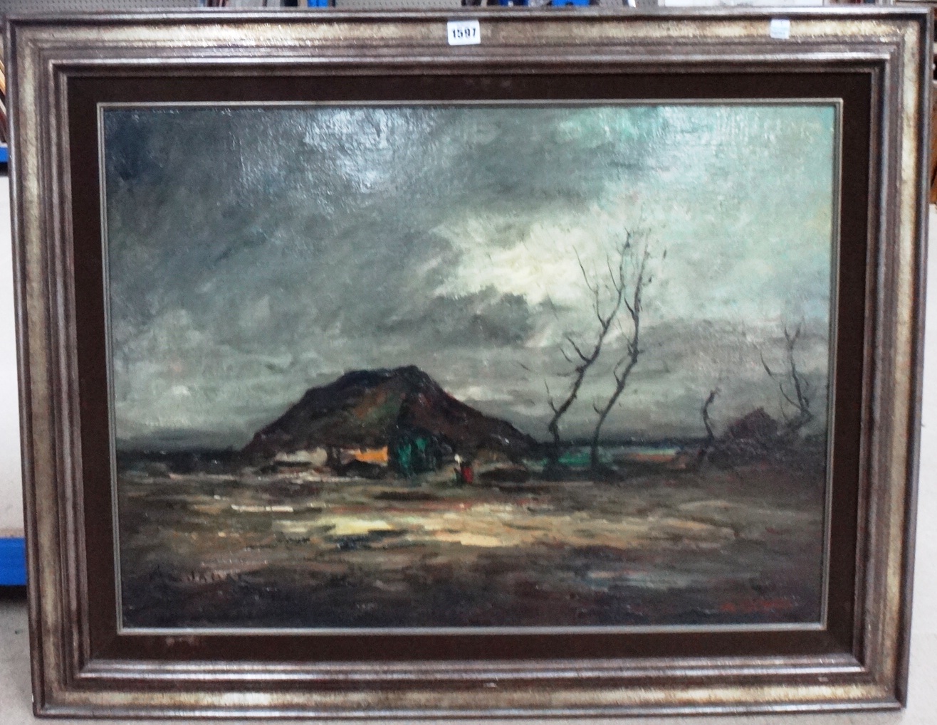 Appraisal: Armand R Jamar - Landscape oil on canvas signed cm