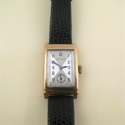 Appraisal: A gold wrist watch by Rolex The rectangular ct gold