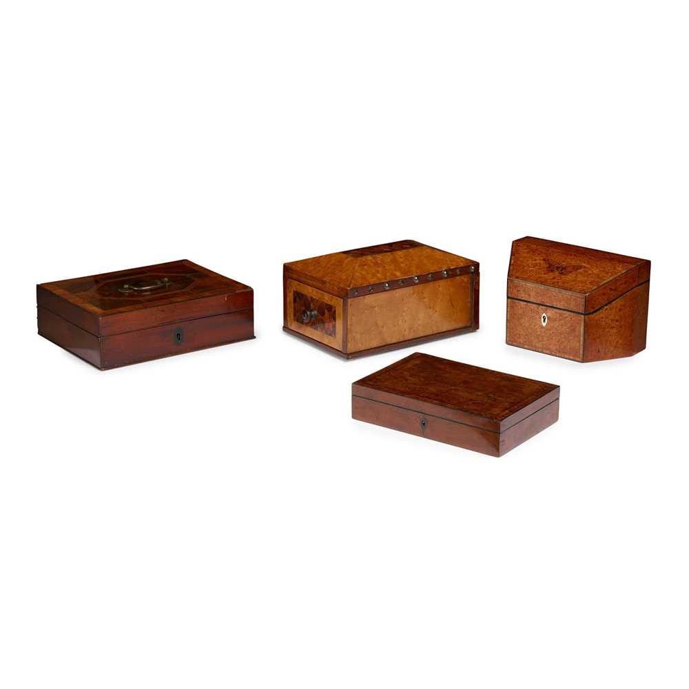 Appraisal: Y GROUP OF FOUR VICTORIAN BOXES TH CENTURY to include