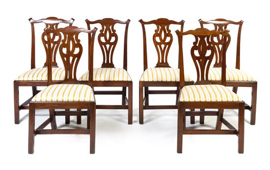 Appraisal: Sale Lot A Set of Six Chippendale Style Mahogany Dining