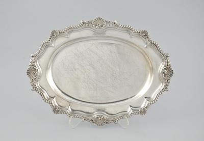 Appraisal: A Georgian Sterling Silver Serving Tray Thomas Robins London ca