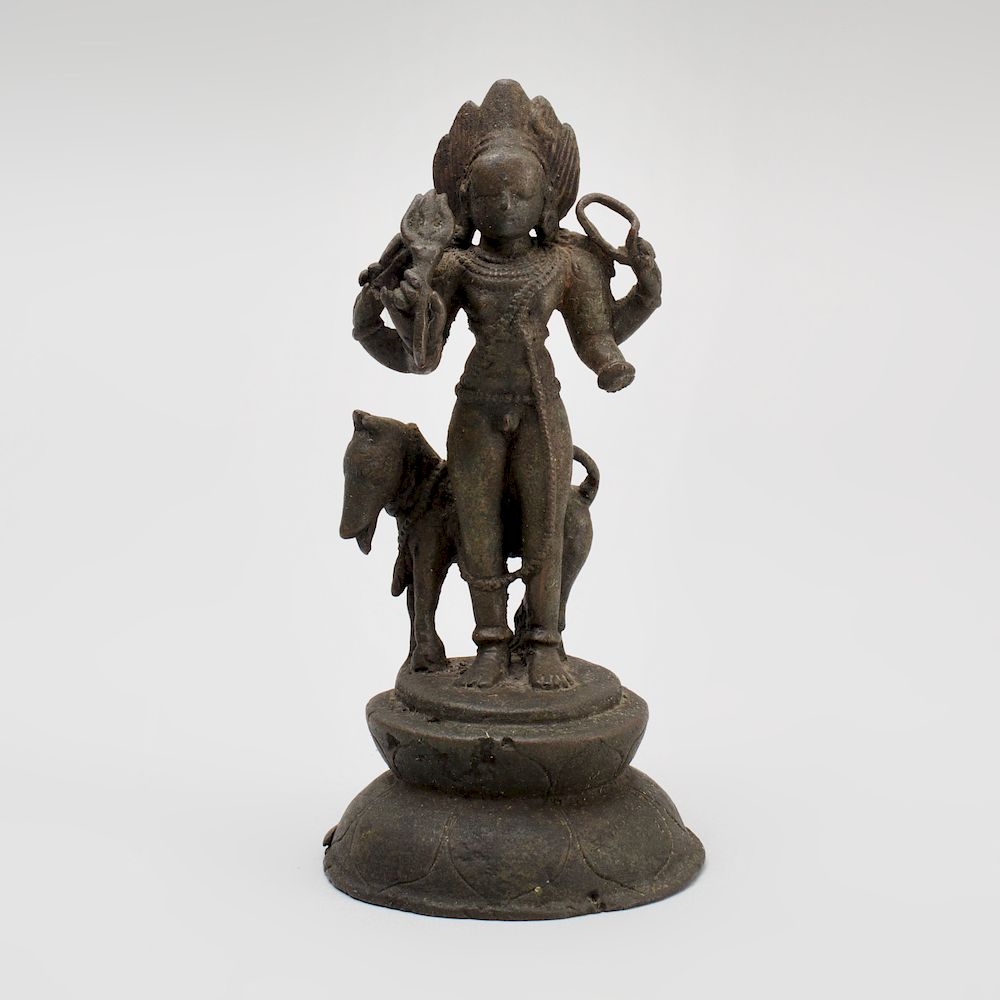 Appraisal: Indian Bronze Figure of Bhairava x x in Condition Good