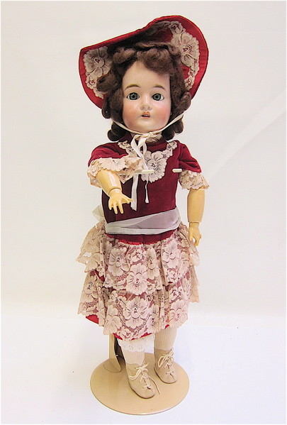 Appraisal: ARMAND MARSEILLE BISQUE SOCKET HEAD DOLL Queen Louise having brown