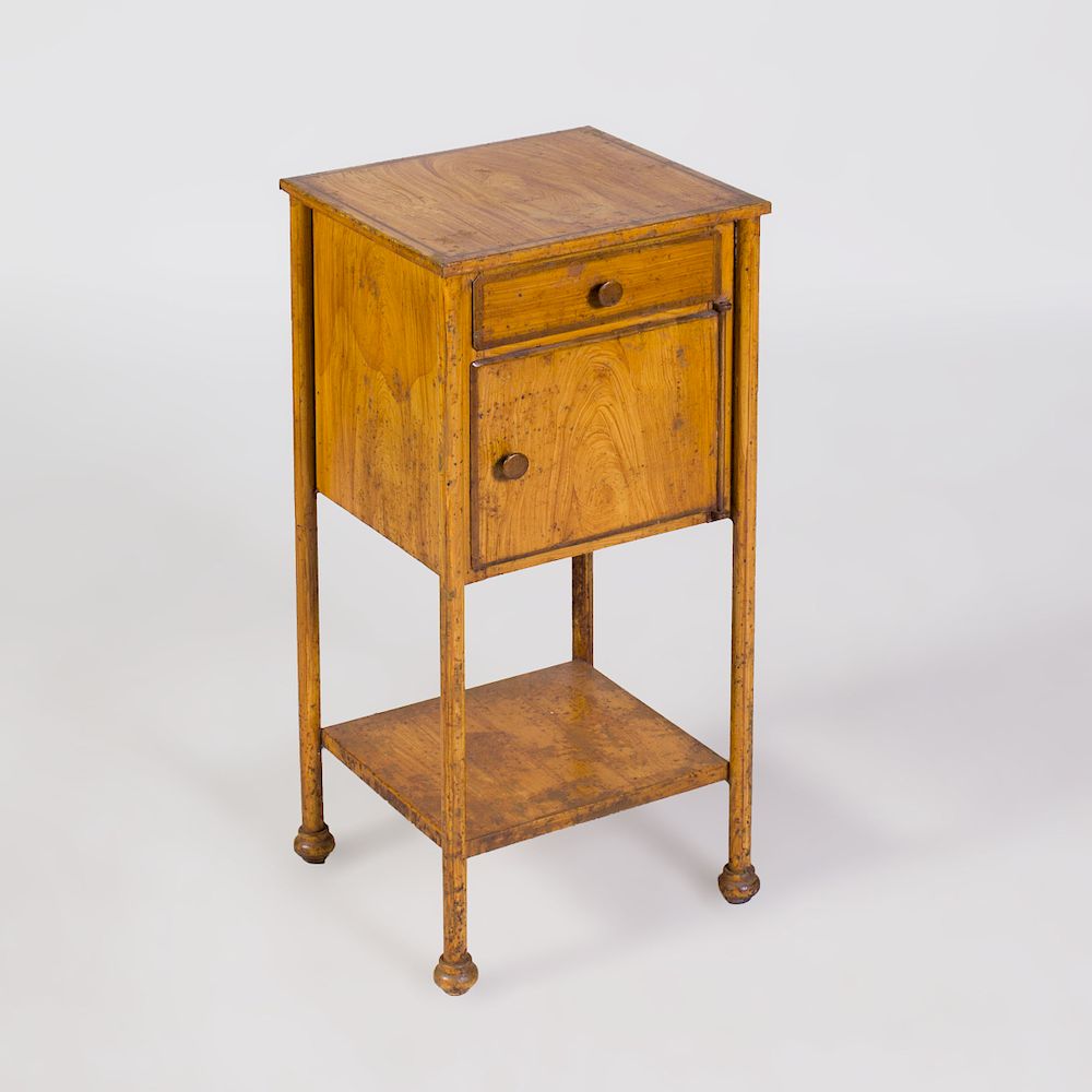 Appraisal: Faux Bois T le Peinte Bedside Table x x in