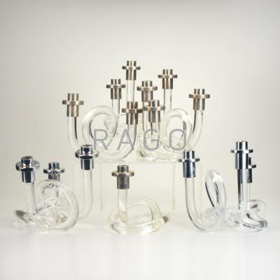 Appraisal: DOROTHY THORPE Group of six candlesticks USA s Lucite and